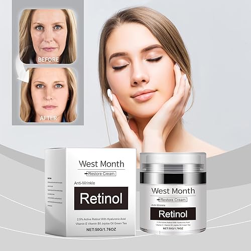 Miniatura 2 de Crema restauradora antiarrugas de retinol con ácido hialurónico, vitamina E, aceite de árbol de té, 1.76 onzas, todo tipo de piel