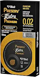 Preservativo Preserv Extra Premium sem Látex com 4 Unidades, Preserv
