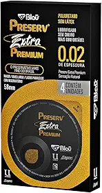 Preservativo Preserv Extra Premium sem Látex com 4 Unidades, Preserv