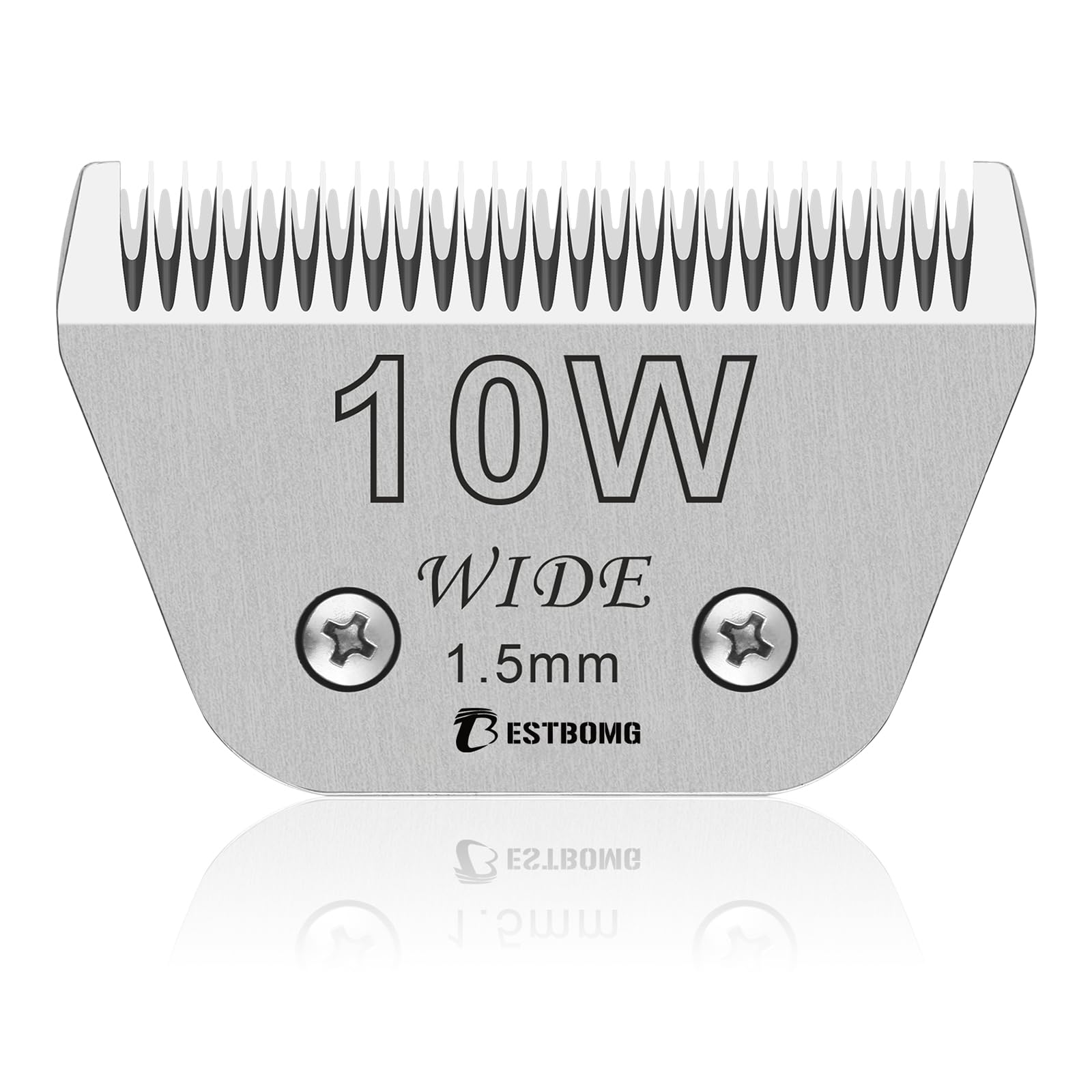 BESTBOMG Cuchillas extraíbles de 10W de Ancho para el Cuidado de Mascotas,compatibles con cortapelos Heiniger/Moser Max45/Andis/Oster A5,Longitud de Corte 1/16 Pulgadas (1,5 mm)