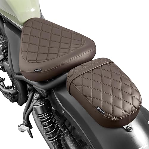 Miniatura 16 de Motorcycle Front Driver Seat for Honda Rebel 500 300 CMX500 CMX300 2017 2018 2019 2020 2021 2022 2023 2024 2025 2026 Solo Cushion Pillion Pad Set