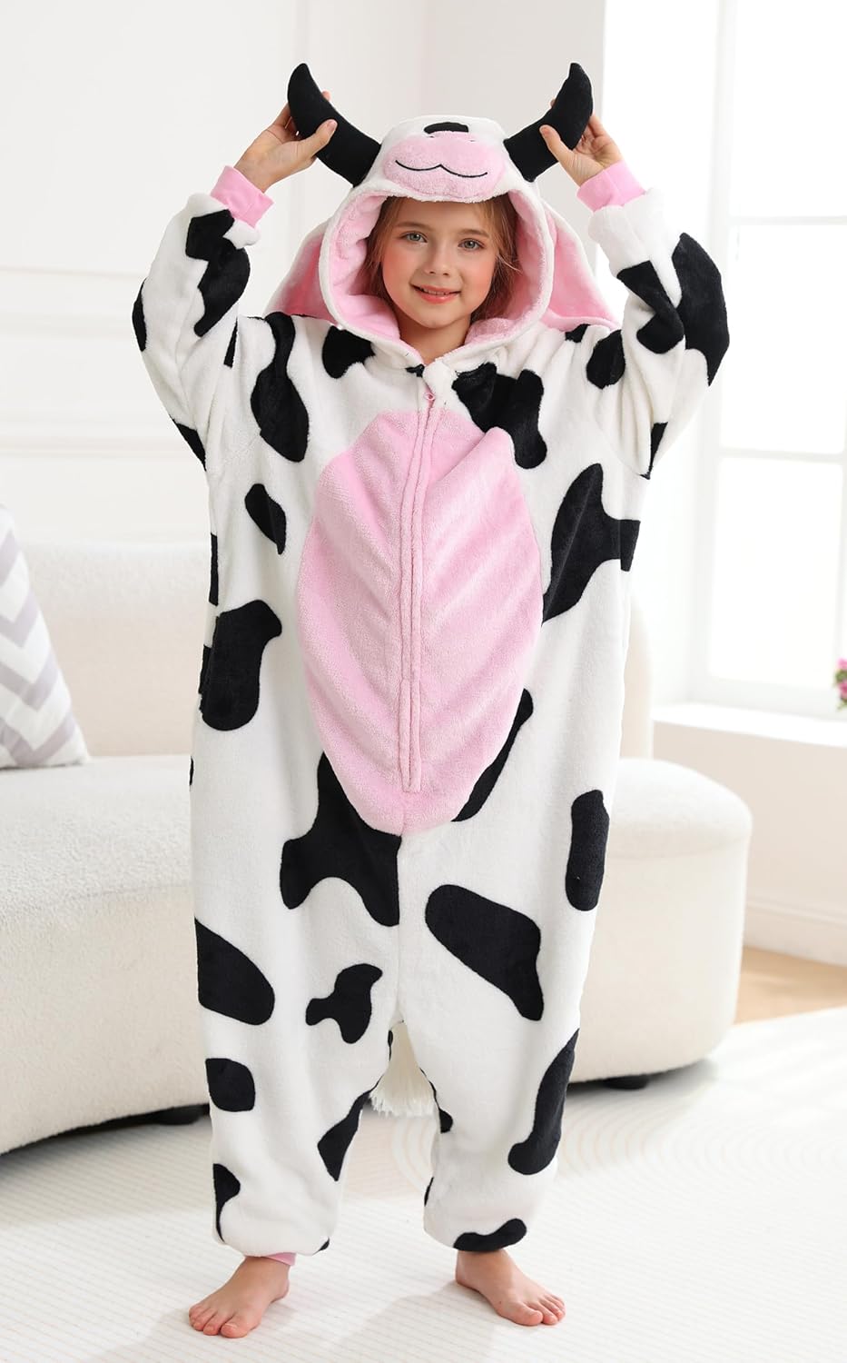 CuteOn Unisex Animal Onesie Pajamas Cosplay Halloween Costume Christmas Sleepwear Homewear for Adult Kids - Image 3