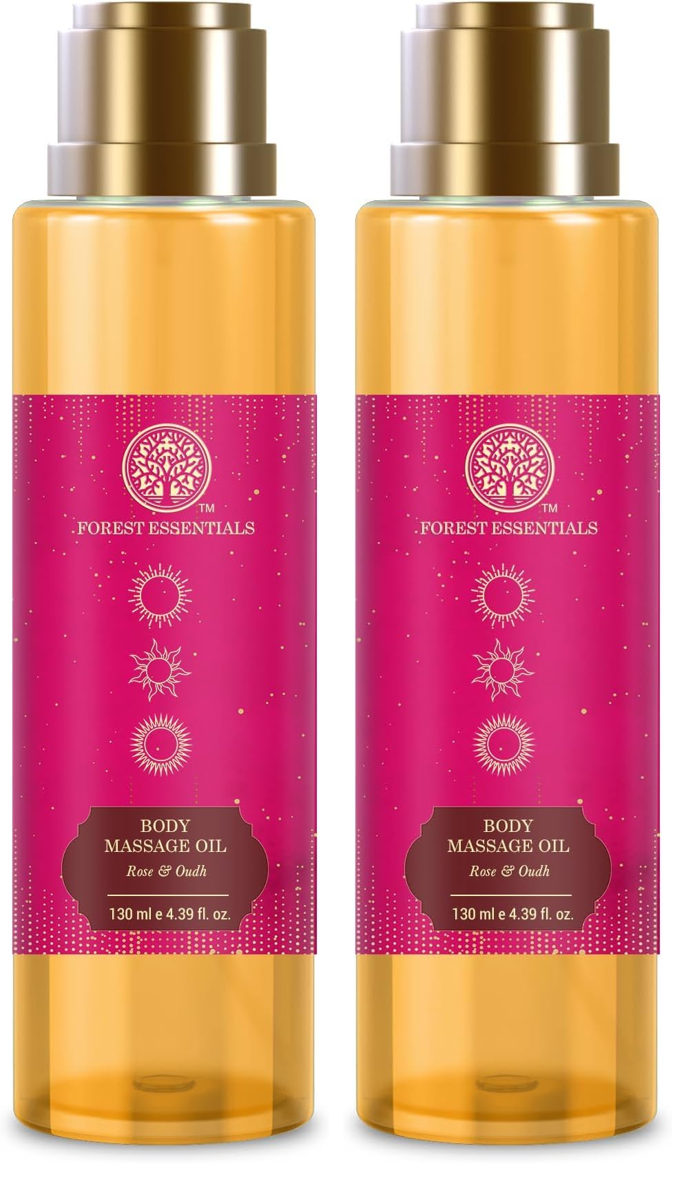 Forest Essentials Body Massage Oil Rose & Oudh | Ayurvedic Relaxing & Harmonizing Oil | Deep Nourishment for Skin (Pack of 2)-image-30