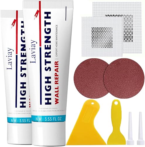 Miniatura 1 de Kit de reparación de parches de pared, kit de reparación de pared Spackle con parches de reparación de pared de 2 pulgadas, masilla de reparación de