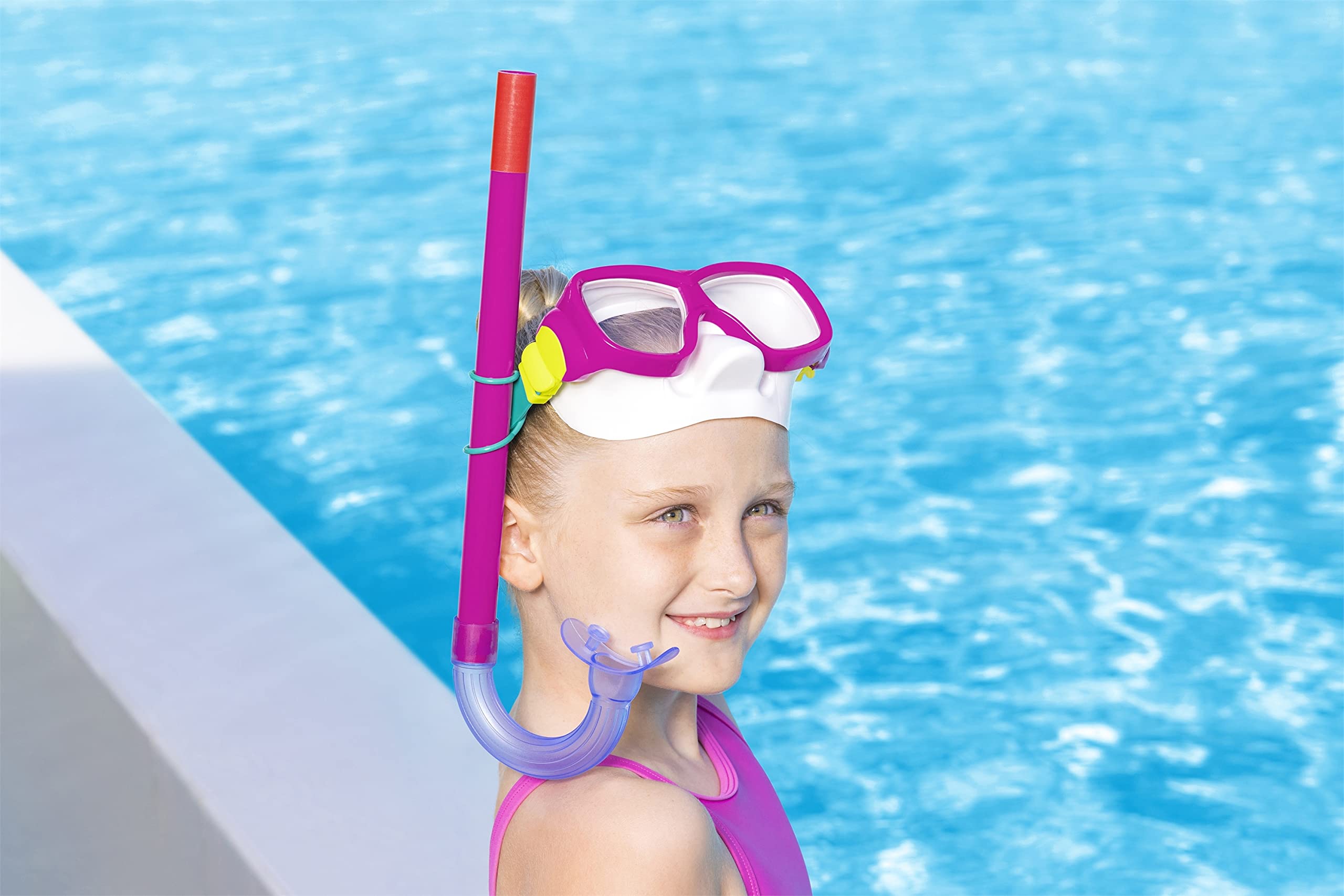 Bestway 24035-5 Set Maschera per snorkeling con boccaglio per bambini, 7+ anni