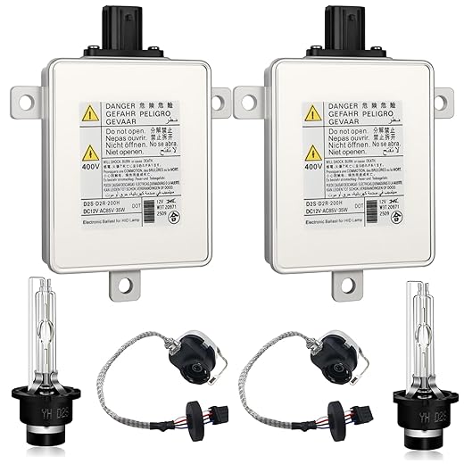 2 Sets HID Headlight Ballast W/Igniter & D2S Bulb fit for Acura TL TSX ILX ZDX RDX for Honda Odyssey for Mazda 3 5 CX-9,Replace W3T19371 X6T02971 W3T10471 Xenon Ballast Control Module