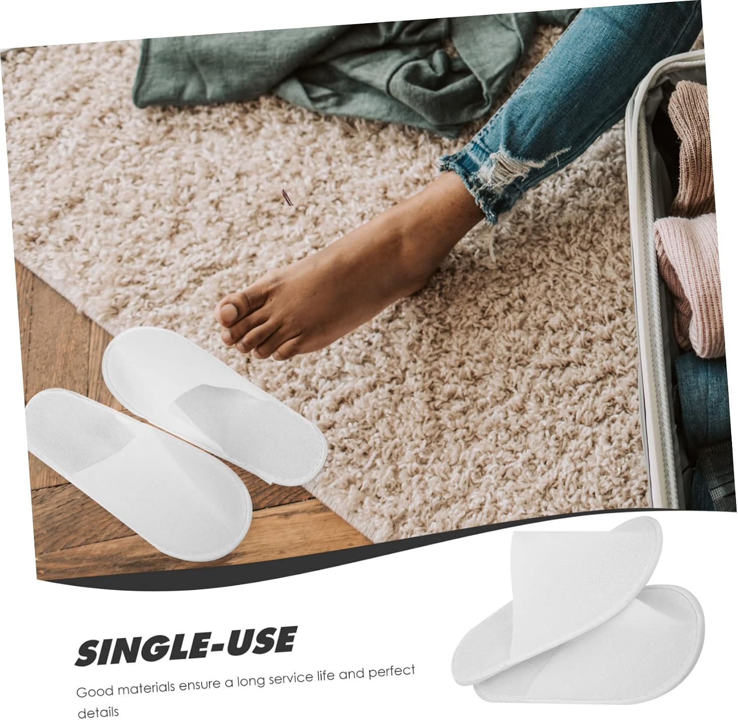 12 Pairs Closed Toe Disposable Slippers for Guests Non Slip Indoor Travel Slippers Lightweight and Portable Spa Footwear for Hotels Homes and Salons