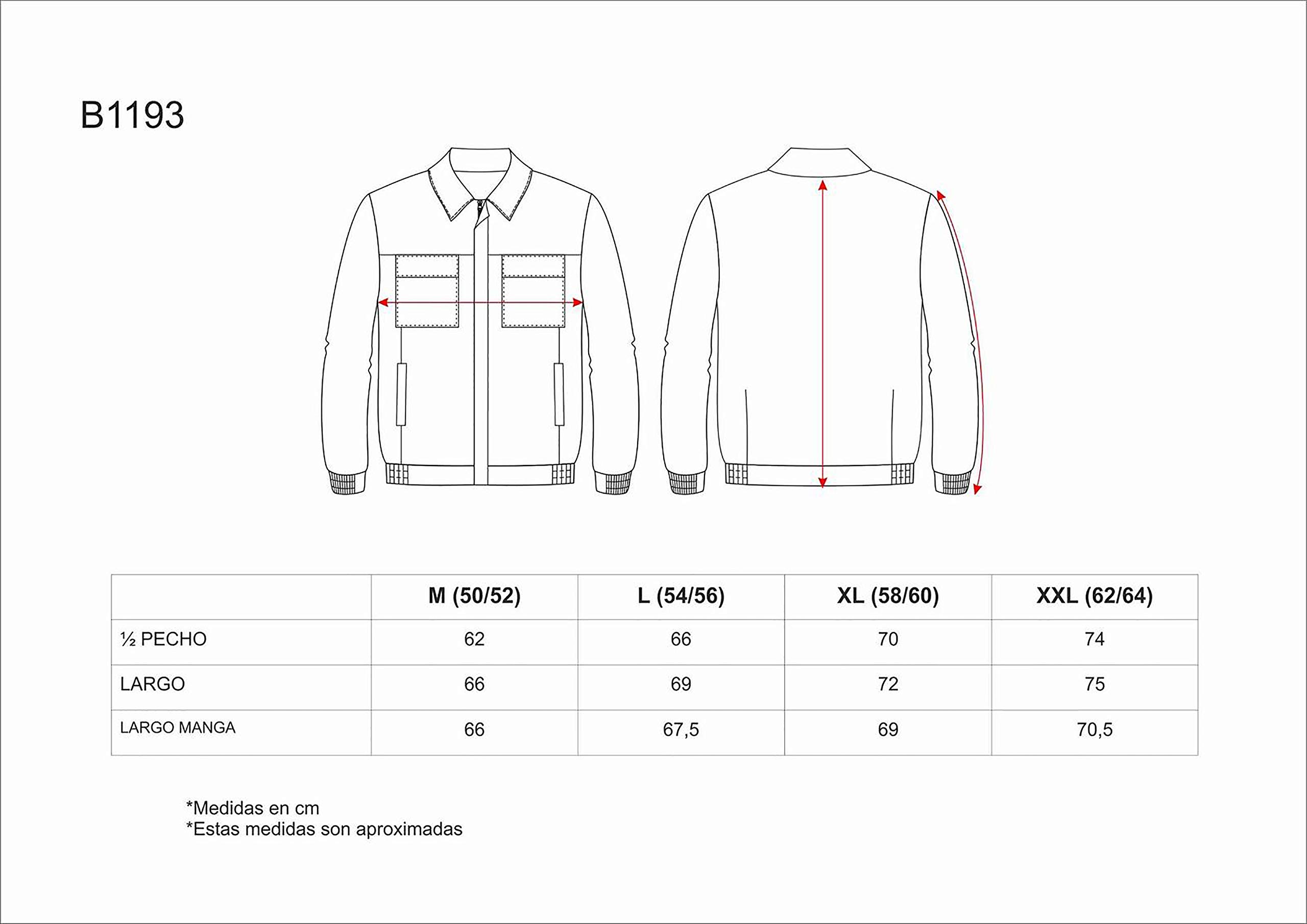 WORKTEAM Cazadora Ignífuga y Antiestática con cremallera oculta. IGNIFUGO EN11612 Y ANTIESTATICO EN1149-5. Unisex