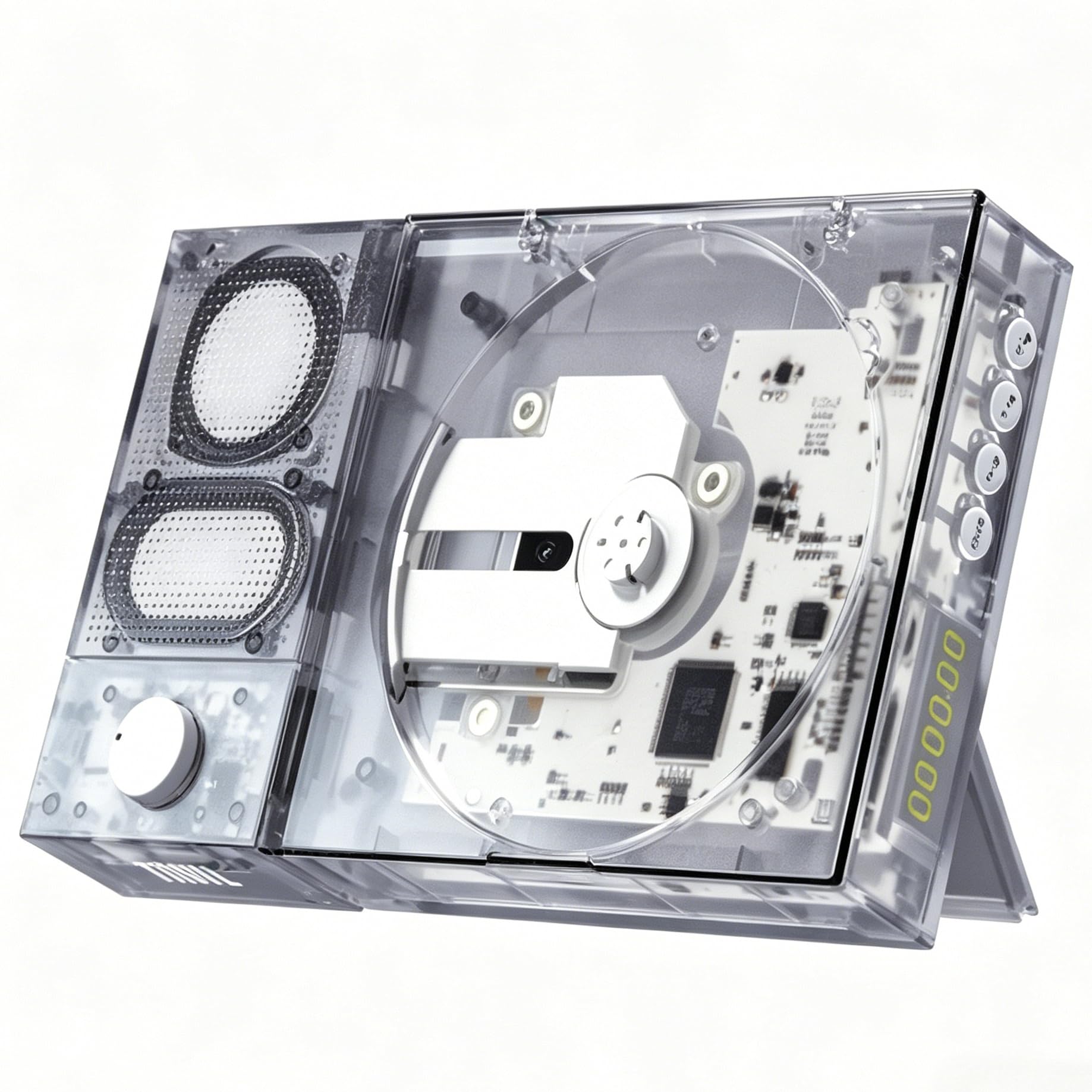 最終値下げ TINYL SPLIT タイノスピリット ホワイト CDプレイヤー Tinyl SPLIT Transparent 3-in-1 Modular CD Player - Retro