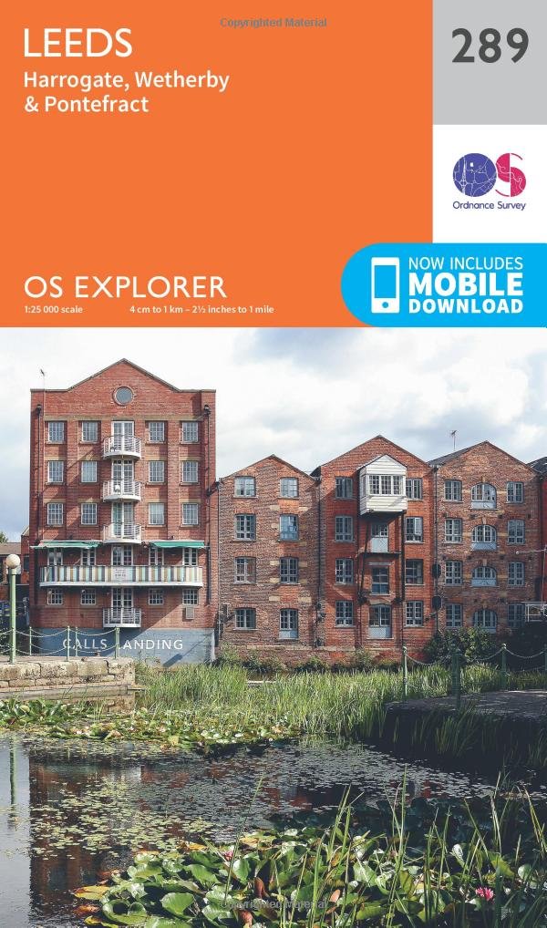 Leeds Map | Harrogate, Wetherby & Pontefract | Ordnance Survey | OS Explorer Map 289 | England | Walks | Hiking | Maps | Adventure