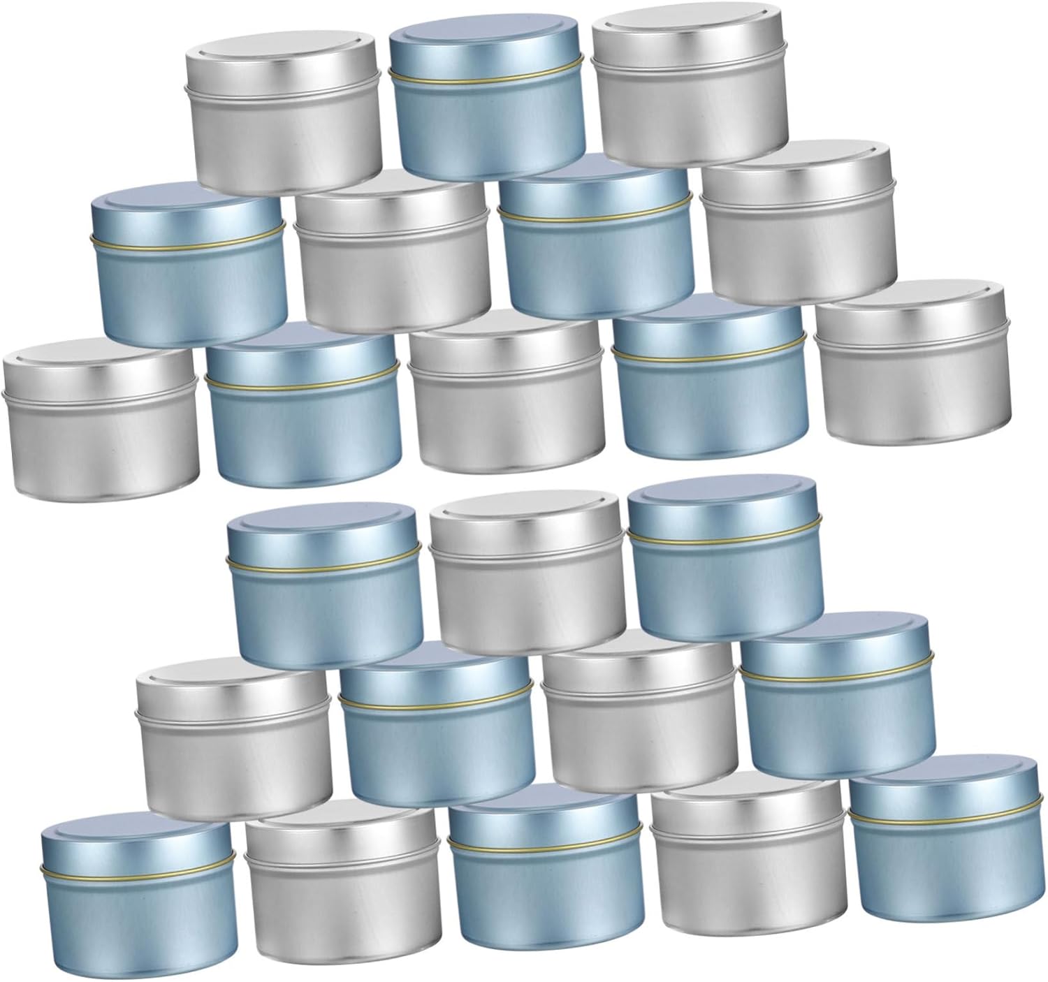OSALADI 24-Piece 4oz Candle Tins with Lids DIY Candle Making Containers Airtight Storage for Scented Tealight for Home Decor