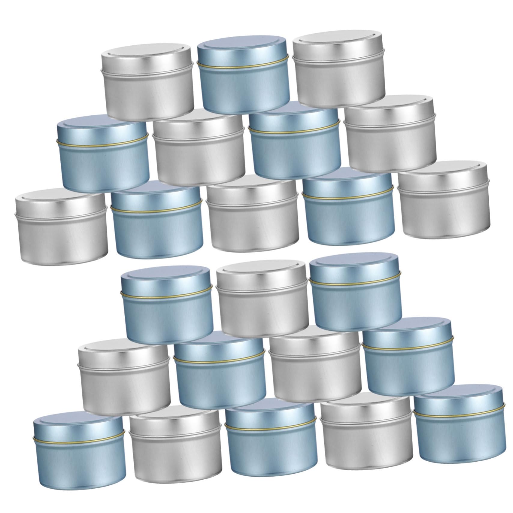 OSALADI 24Pcs Candle Holders Versatile Empty Candle Jars with Lids for Aromatherapy Durable Tinplate Containers for Home Decor and Present Giving