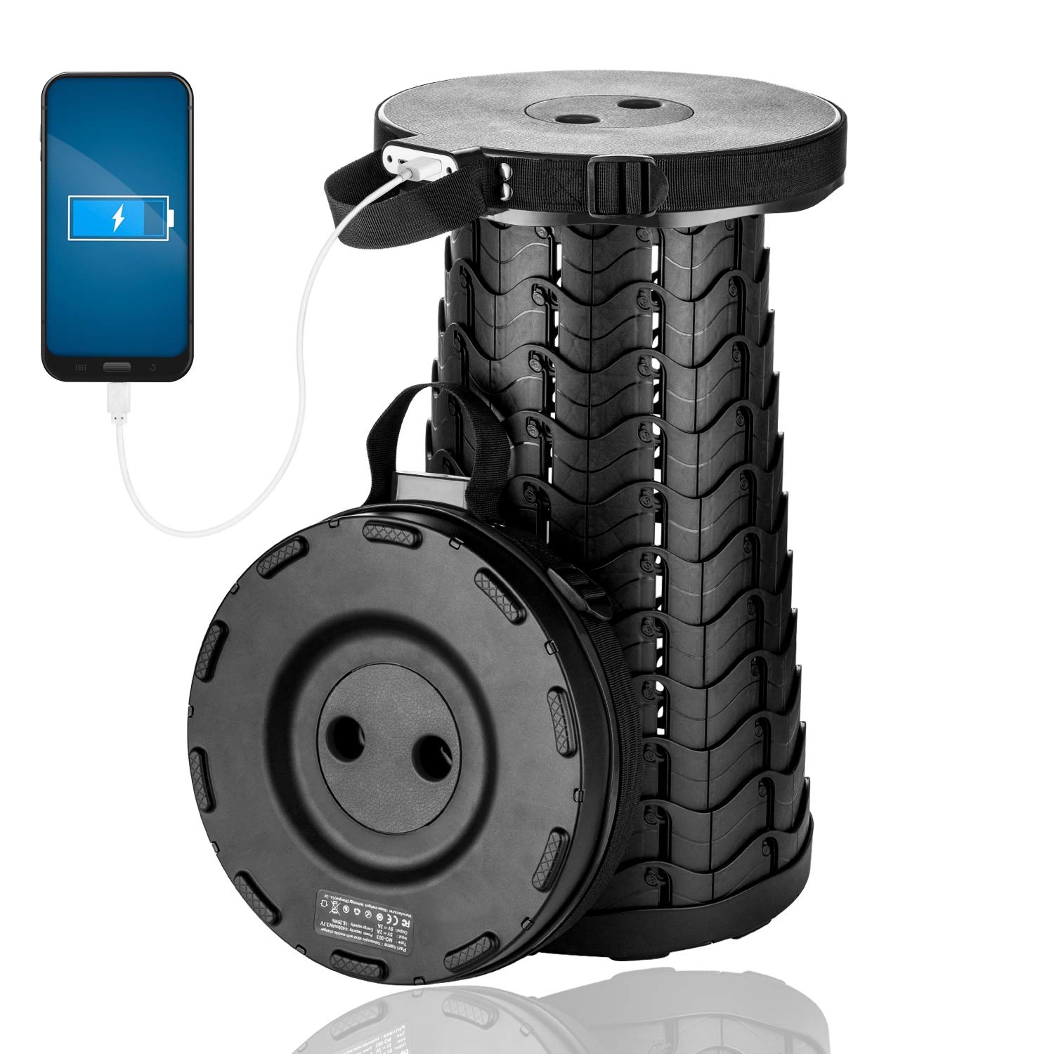 Amazon.com: maliven Portable Telescopic Stool with Mobile Charger