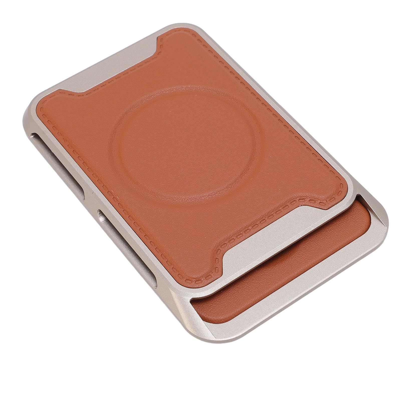 Porta Carte di Credito Magnetico Leggero Portafoglio con Attacco Design Pratico per Viaggi Lega di Alluminio di Grado Aerospaziale Facile da Trasportare (1 X Cerchio Magnetico)