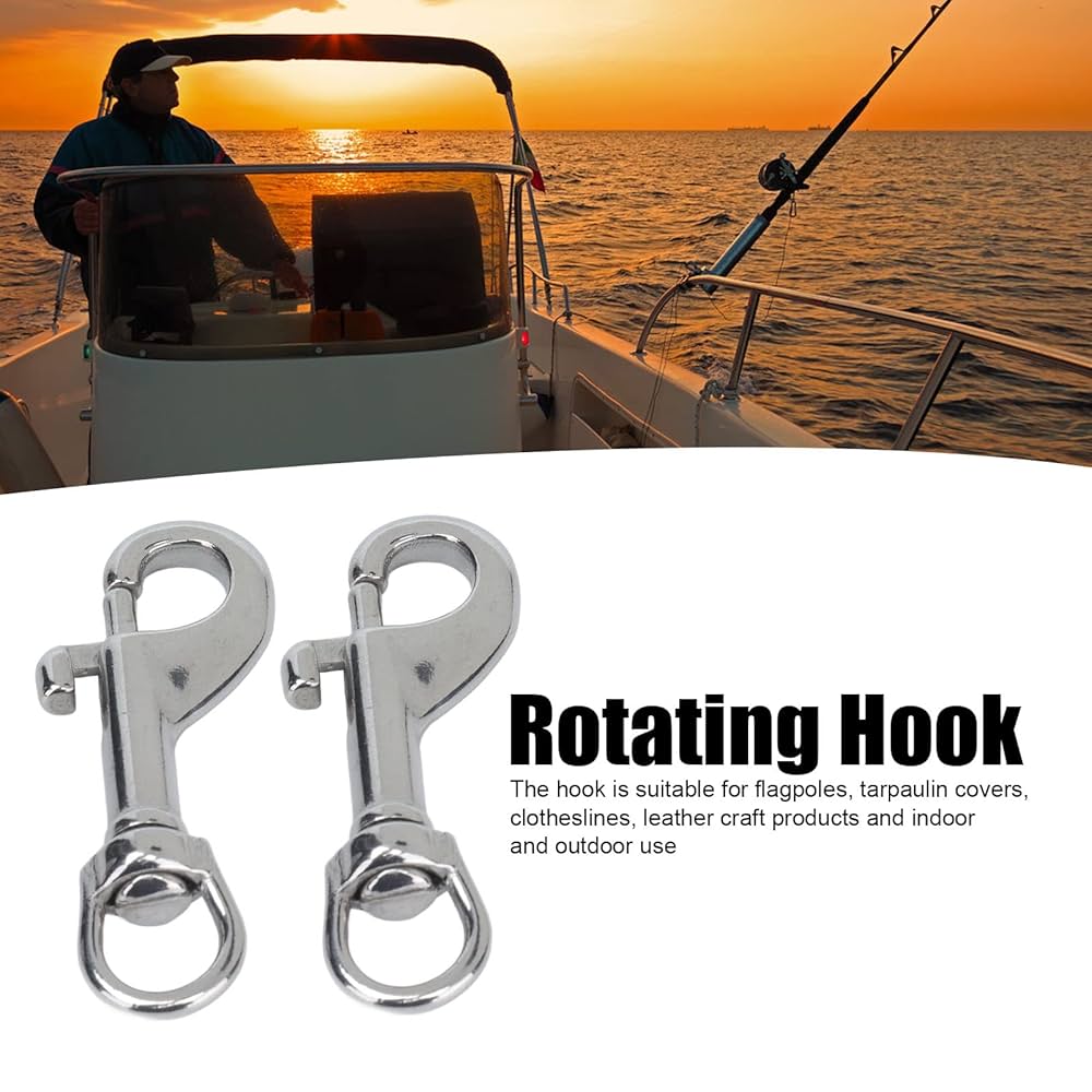 Bolt Snap Hook 65mm Length Waterproof 316 Stainless Steel 2pcs