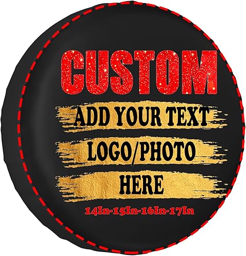 Funda personalizada para neumáticos de repuesto para Jeep, añade tu propio logotipo con foto, texto, logotipo, impermeable, a prueba de polvo,