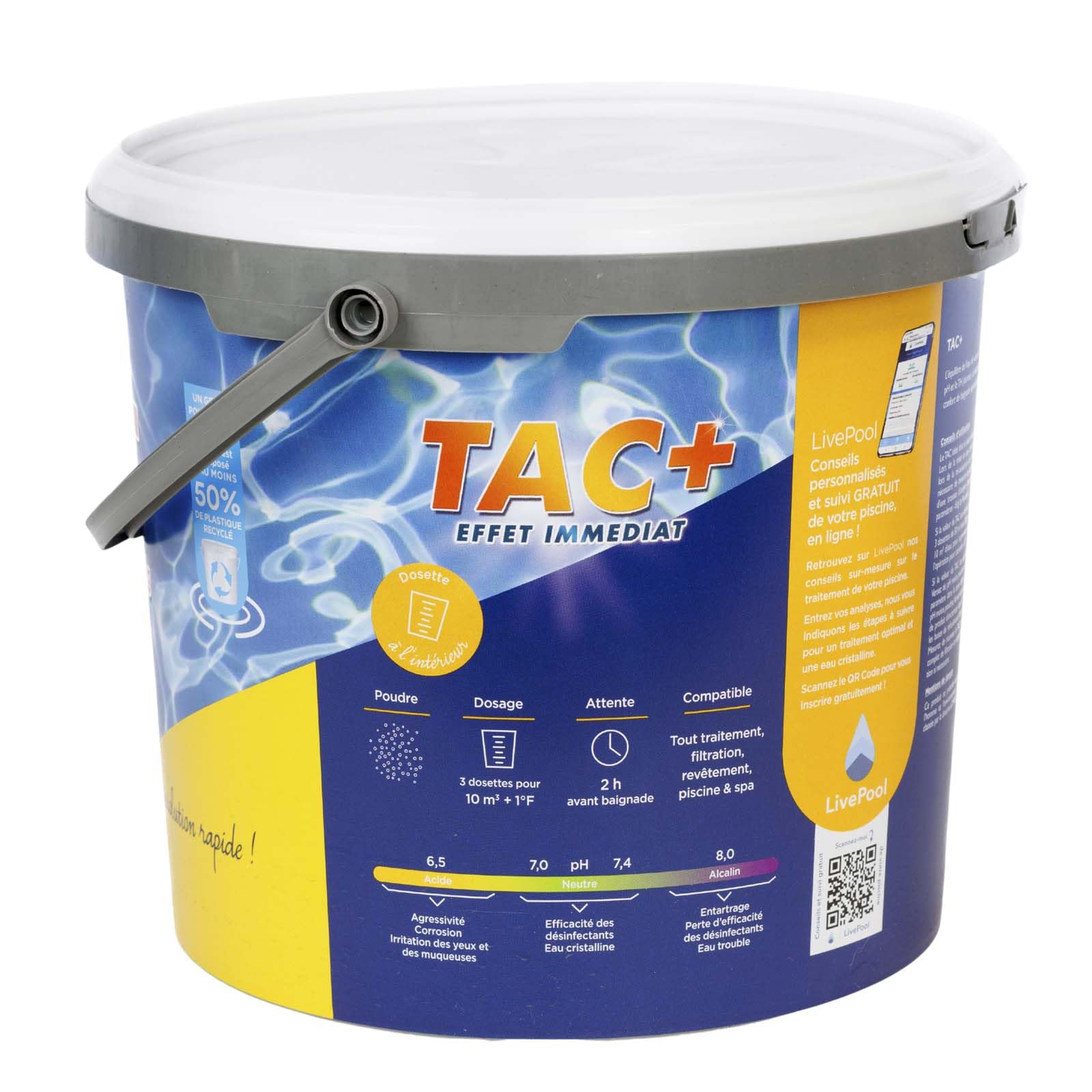 AQUALUX International TAC Plus Piscine Correcteur Alcalinité Poudre 5kg