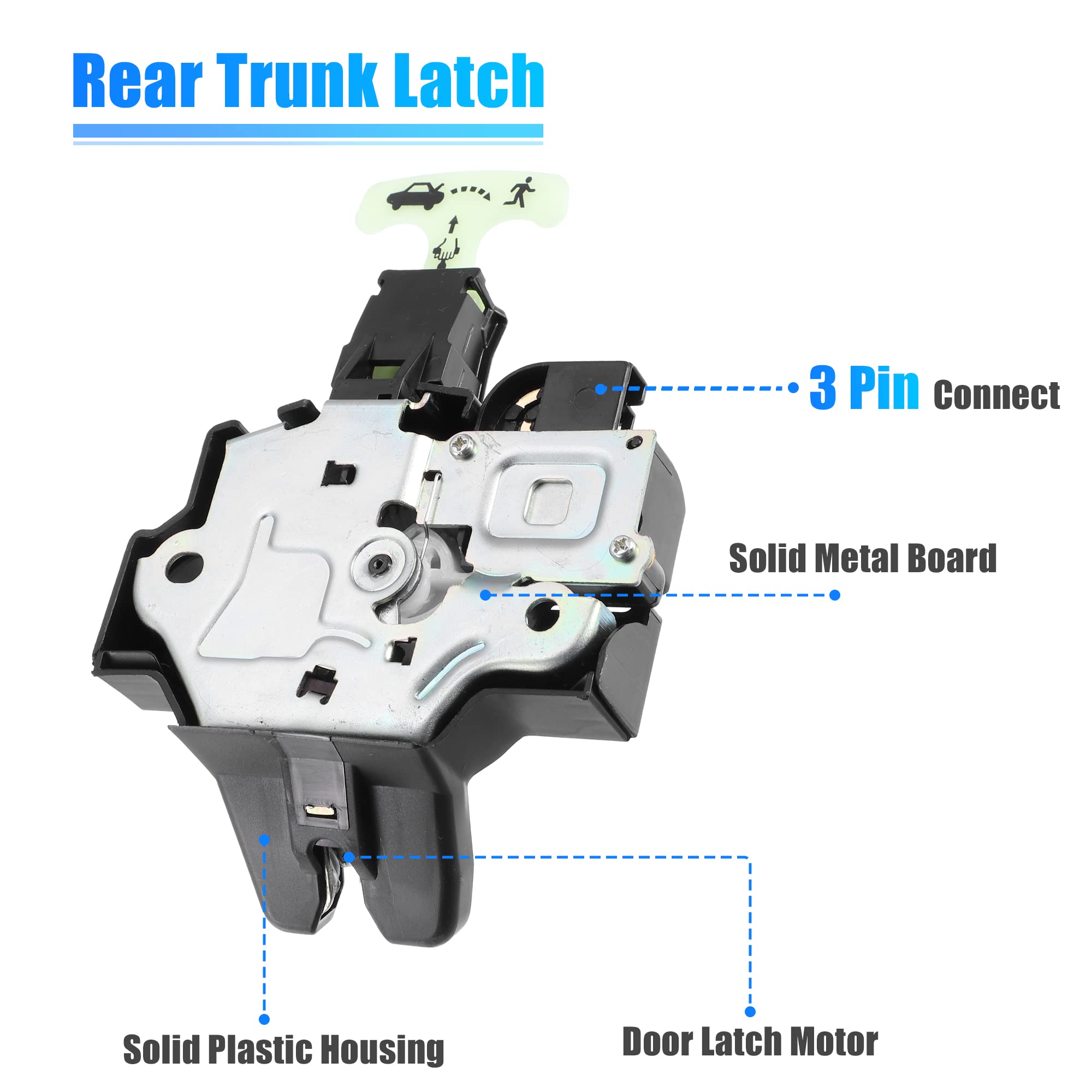 Amazon.com: X AUTOHAUX Trunk Latch Lock Actuator 64600-06041 for