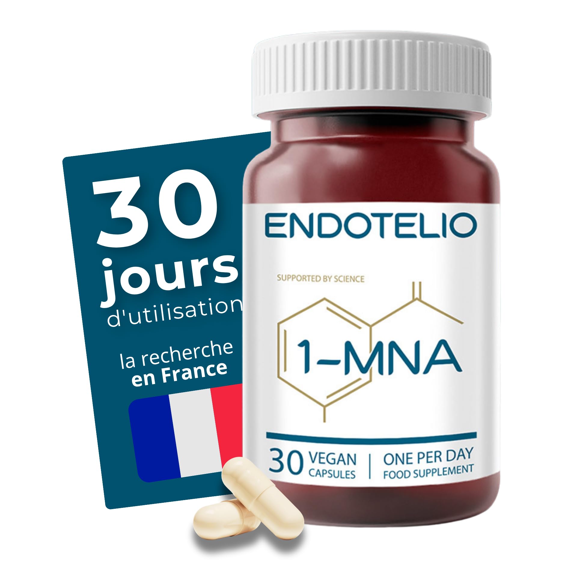 1-MNA, Supplément Anti-âge, Optimise le NAD+, Biohacking, Soutien à la Santé Cellulaire, Formulé Scientifiquement avec une Biodisponibilité Améliorée, 30 Capsules