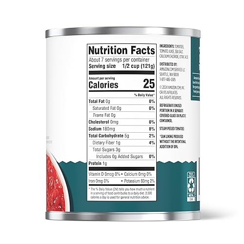 Miniatura 2 de Yaxa Fresh, Tomates enlatados en cubitos en jugo de tomate, 28 onzas (anteriormente Happy Belly, el embalaje puede variar)