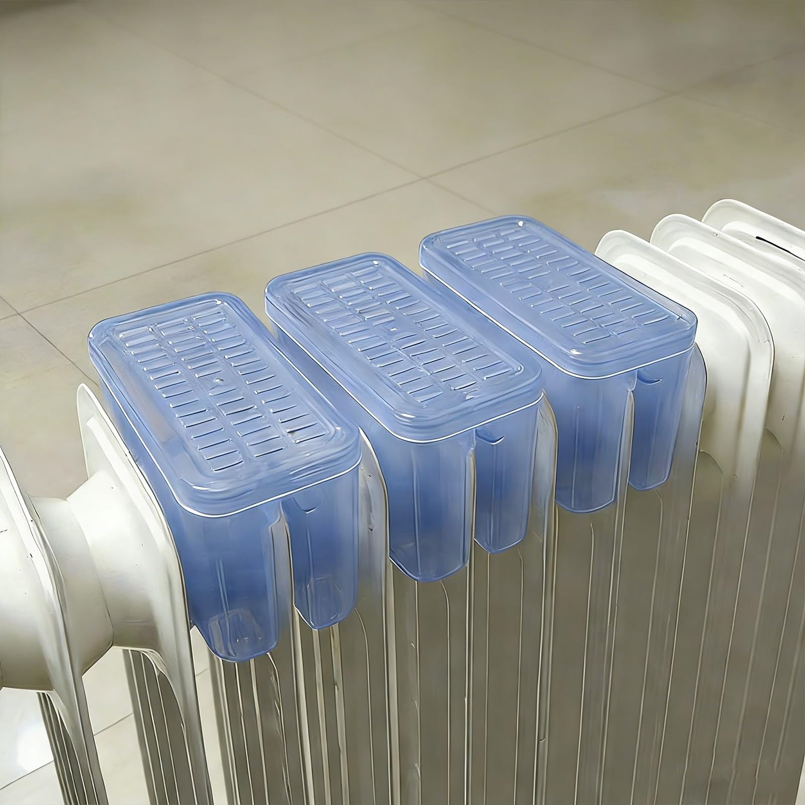 Umidificatore Termosifone, Evaporatore, PP Resistente al Calore, Aspetto Trasparente, Non Richiede Elettricità, per Radiatore a Olio(3pcs)