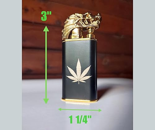 Miniatura 3 de Encendedor de dragón con doble llama recargable de chorro de butano, soplete de gas a prueba de viento (butano no incluido) (estilo 9 - Bitcoin)