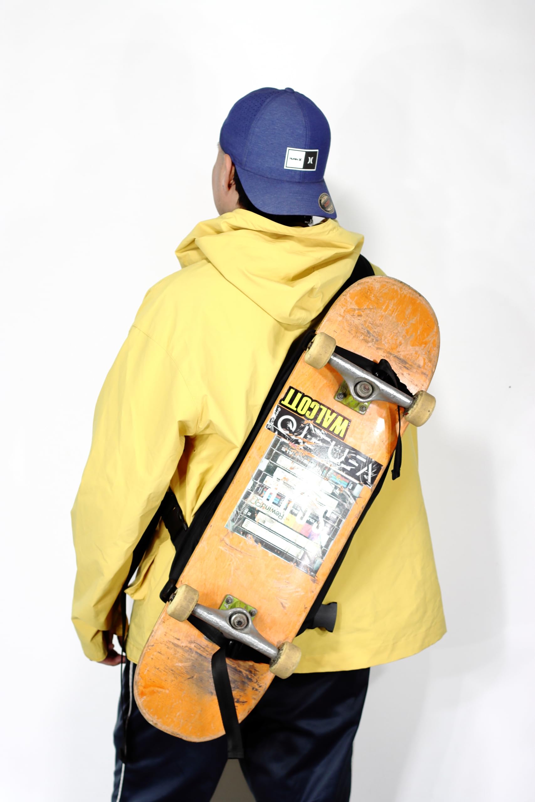 Sac Skateboard imperméable avec Poches secrètes, Sac à Dos réglable pour Planche à roulettes