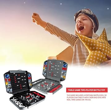 Modern Battleship Table Top Game, 2 Player Marine Battle Board Game, Brain Training Strategy Game, Nautical Ship Board Game, Creative Sea Battle Strategy Game, Small Strategy Board Game for Kids, Ship Battle Strategy Game, Perfect Gift for Boys and Girls