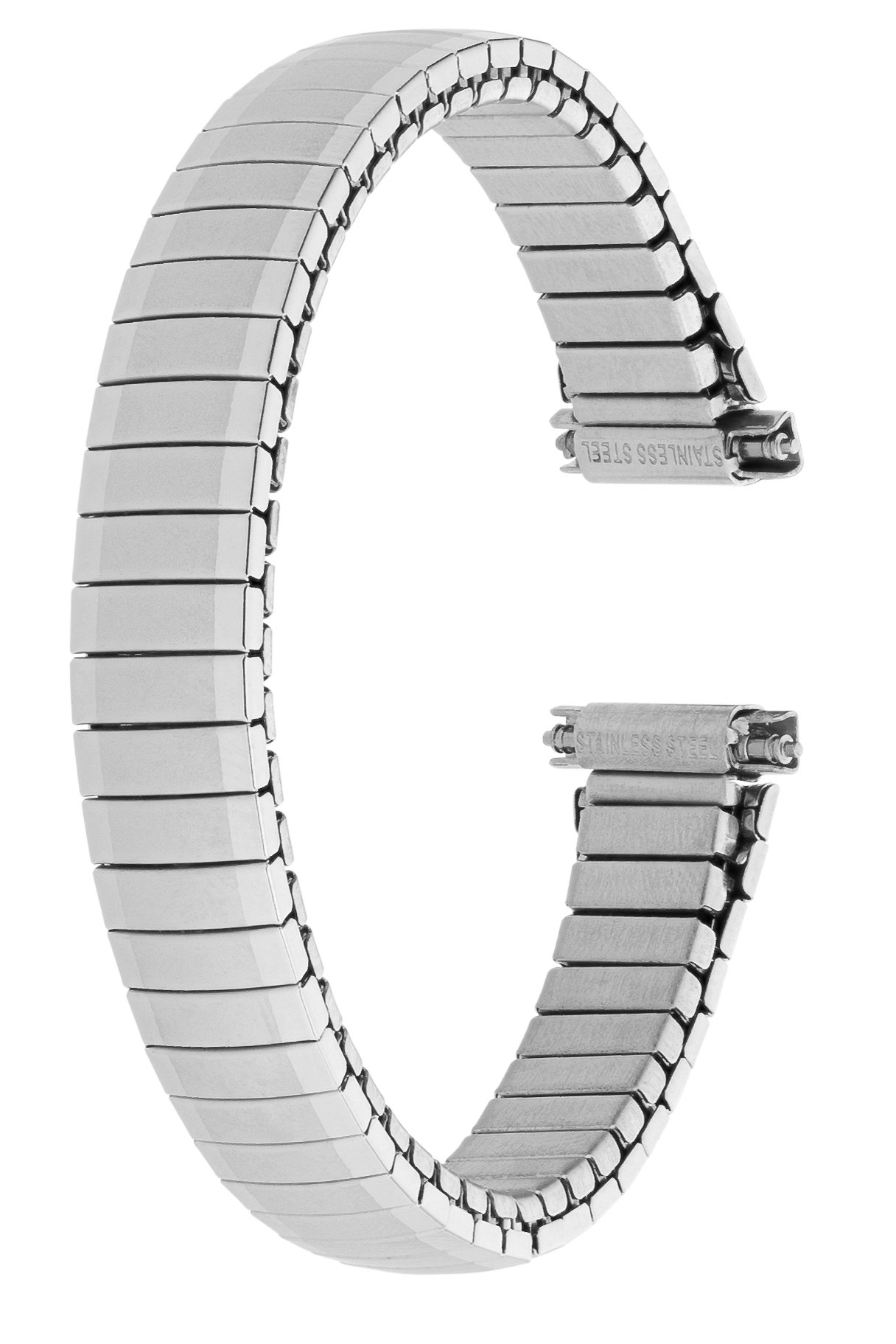 TX666W Allstrap 11-14mm Silver Long-Length Tapered Expansion Watchband