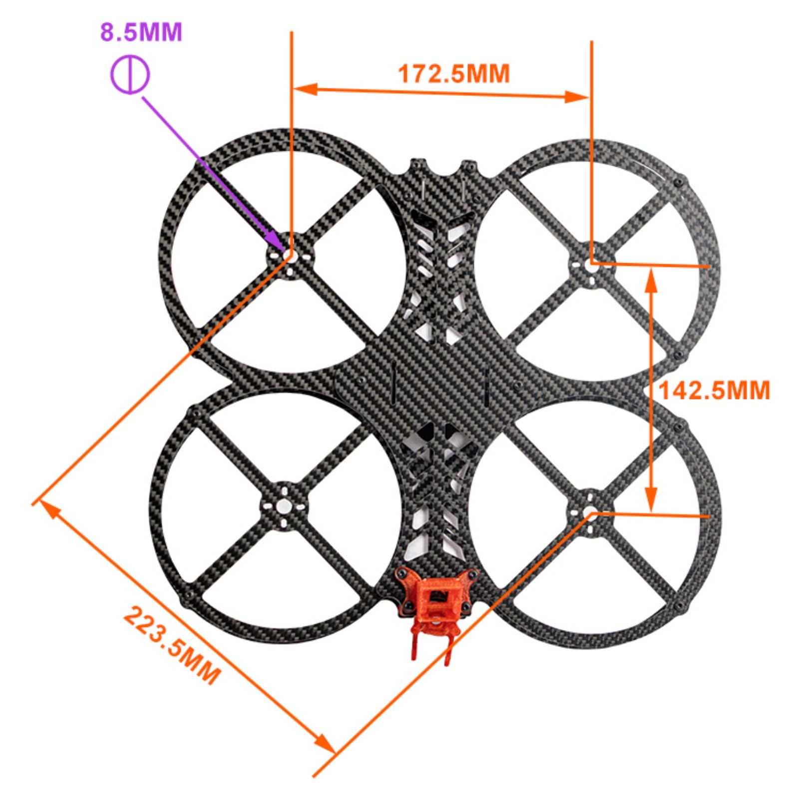 Amazon.co.jp: 5インチ FPV レーシングドローンフレーム、クアッド