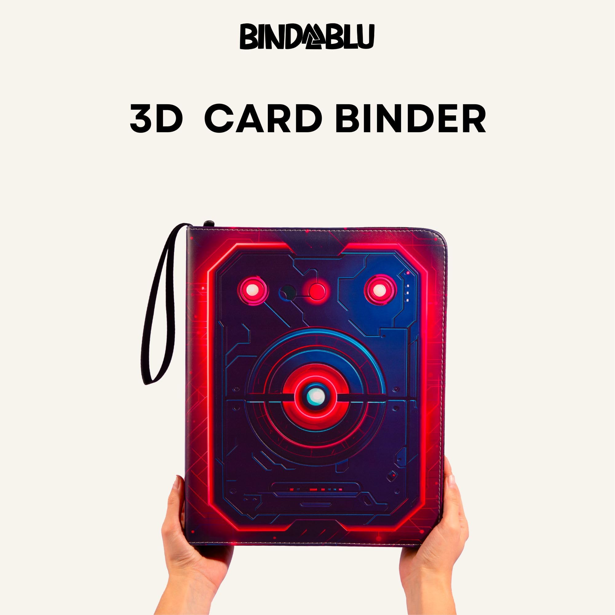 Pokémon-Kartenbinder Mit 900 Taschen – 9-Fach-Seiten, Reißverschluss, Aus PU-Leder, Rot