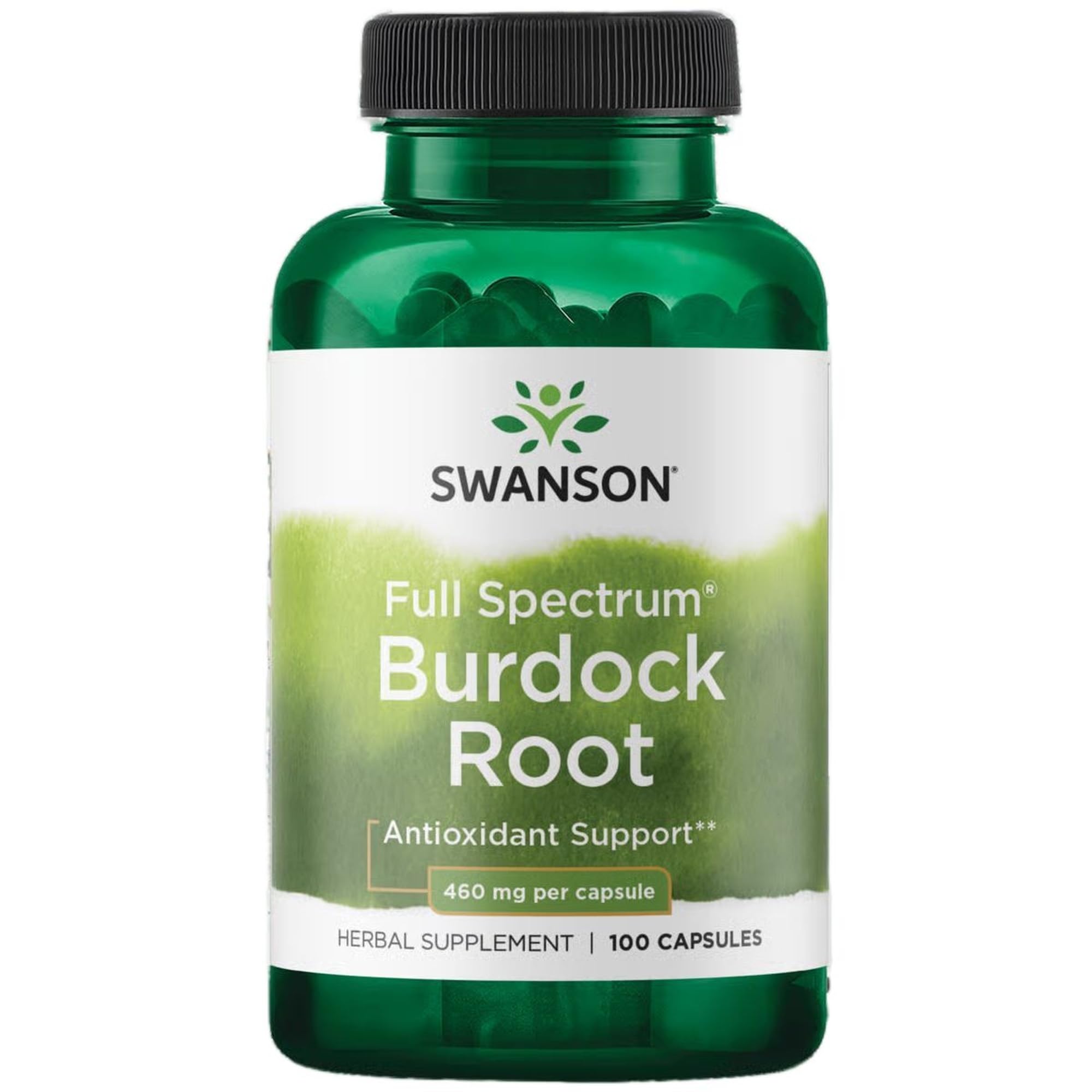 Swanson Burdock Root Kidney & Liver Support - Detox Skin Helps Remove Toxins from The Body - Support Well Being and Healthy Immune System - Herbal Antioxidant Supplement (460 mg 100 Capsules)