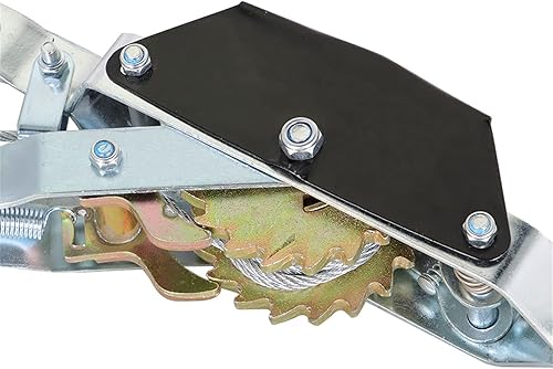 Miniatura 7 de TINVHY Extractor de potencia de doble engranaje de 4 toneladas, cable de acero de 3 ganchos, trinquete de potencia de doble engranaje, herramienta