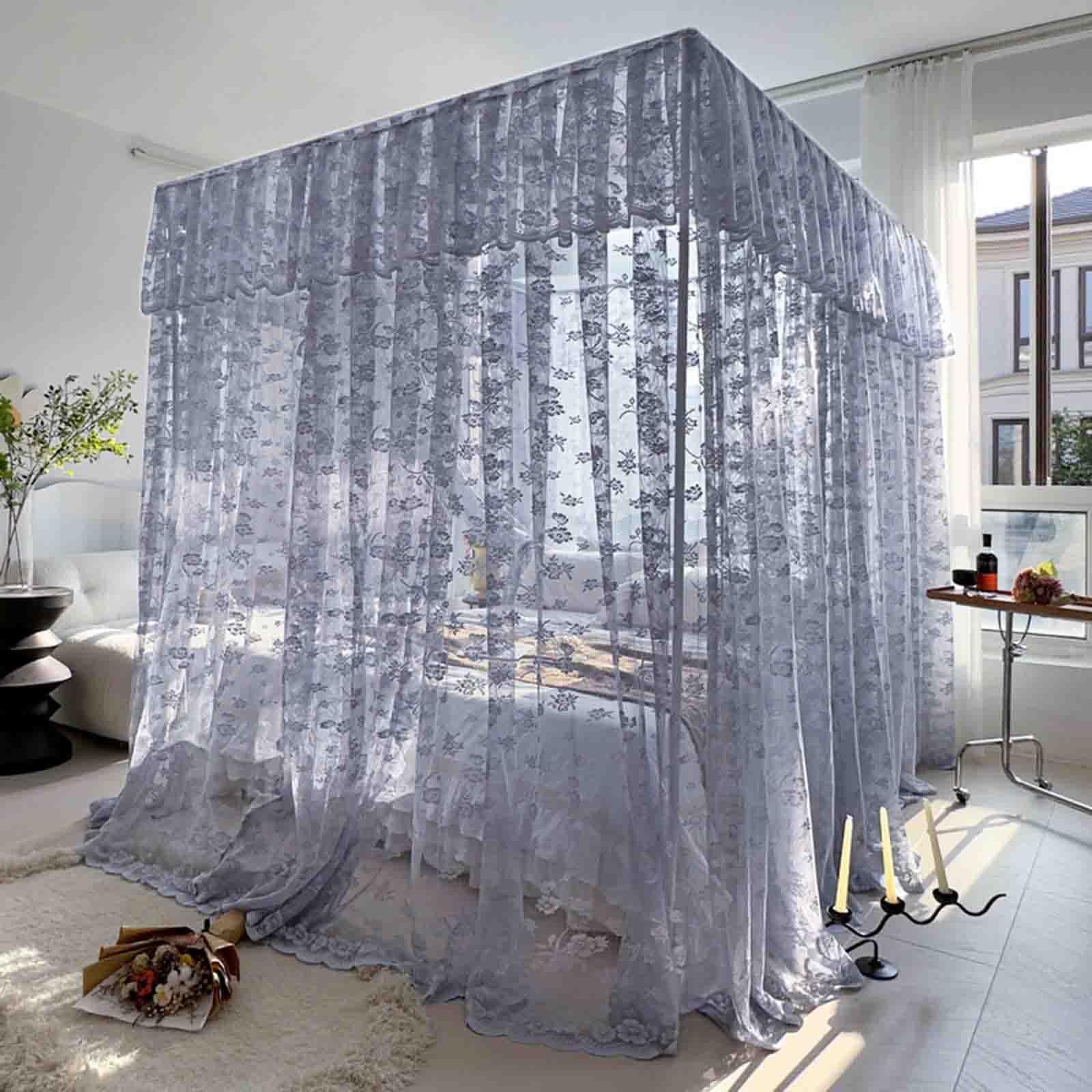 Ciel de lit pliable bleu pour lits superposés et camping en famille