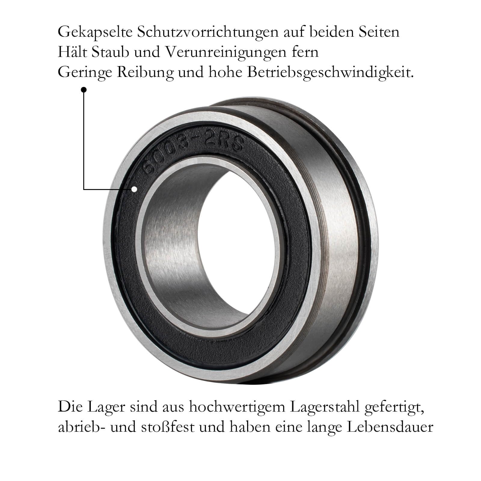 Cuscinetti A Sfera Con Flangia F6003-2RS - 20x35x11mm, 4 Pezzi, Per Carrelli E Utensili - Foto 10