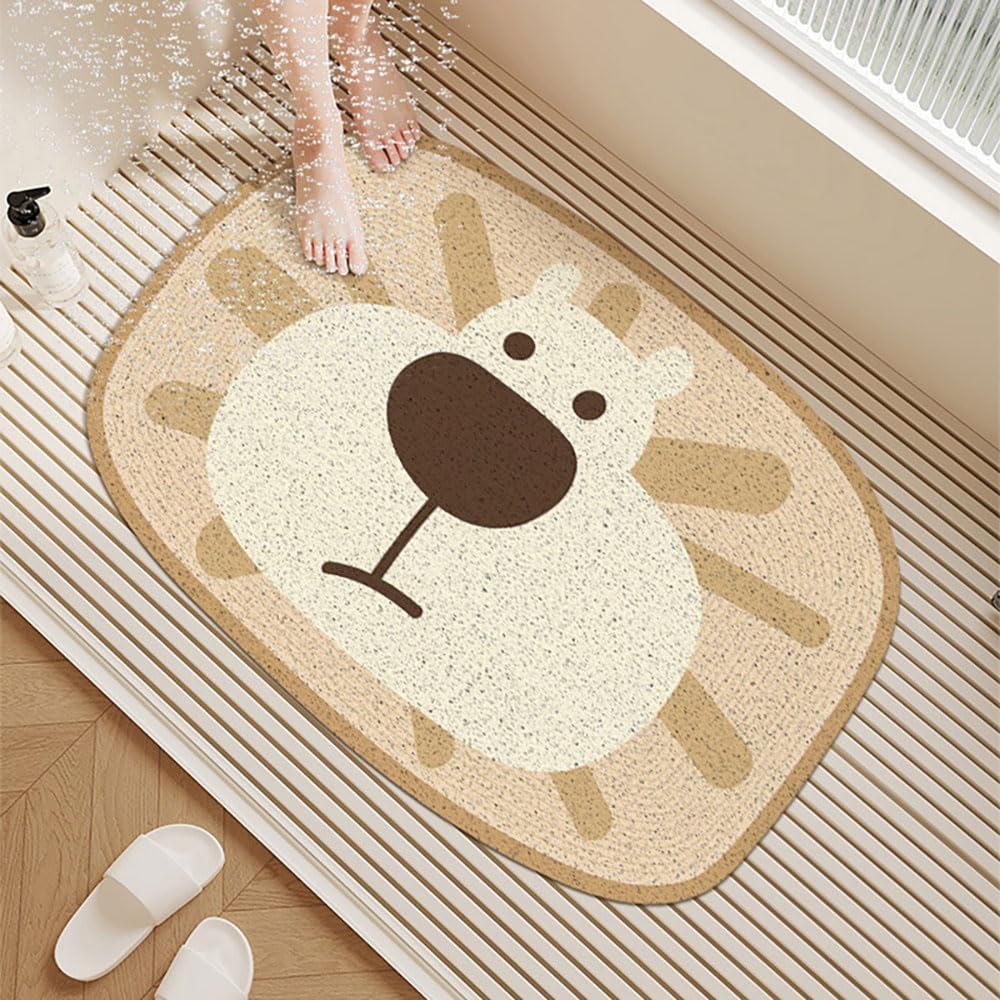 Alfombrilla de ducha antideslizante para evitar resbalones con leones 80x50