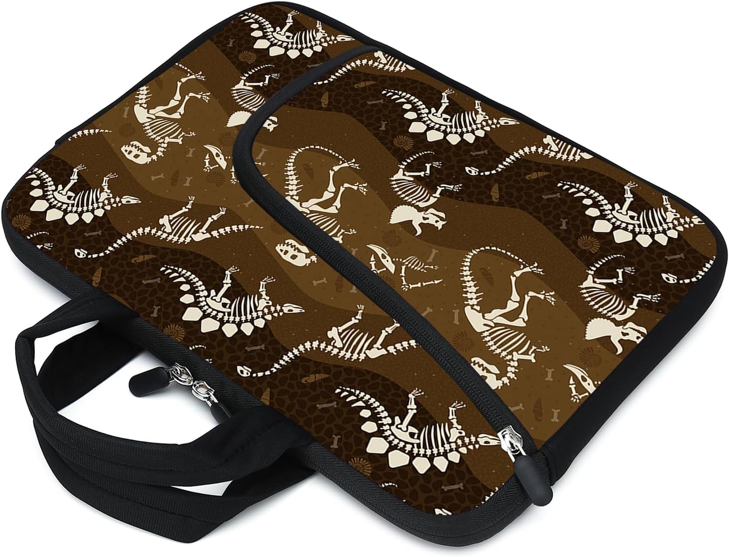 Laptop Sleeves 14 15 15.4 15.6 Chromebook Case Notebook Sleeve PC Messenger Bag Tablet Case Neoprene Handle Sleeve for Men Women, Two Pockets (KLHS) - Image 4