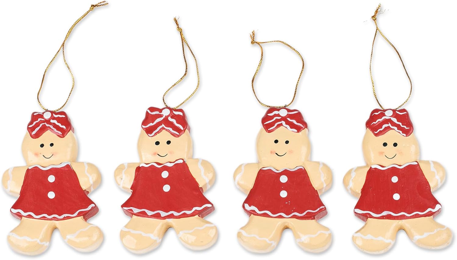 NOVICA Decorative Hanging Ornament from Indonesia 'Gingerbread Sweeties'