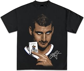 Nikola Jokic Joker Card Graphic T-Shirt | Premium Quality Heavyweight Basketball Shirt for Adults & Kids