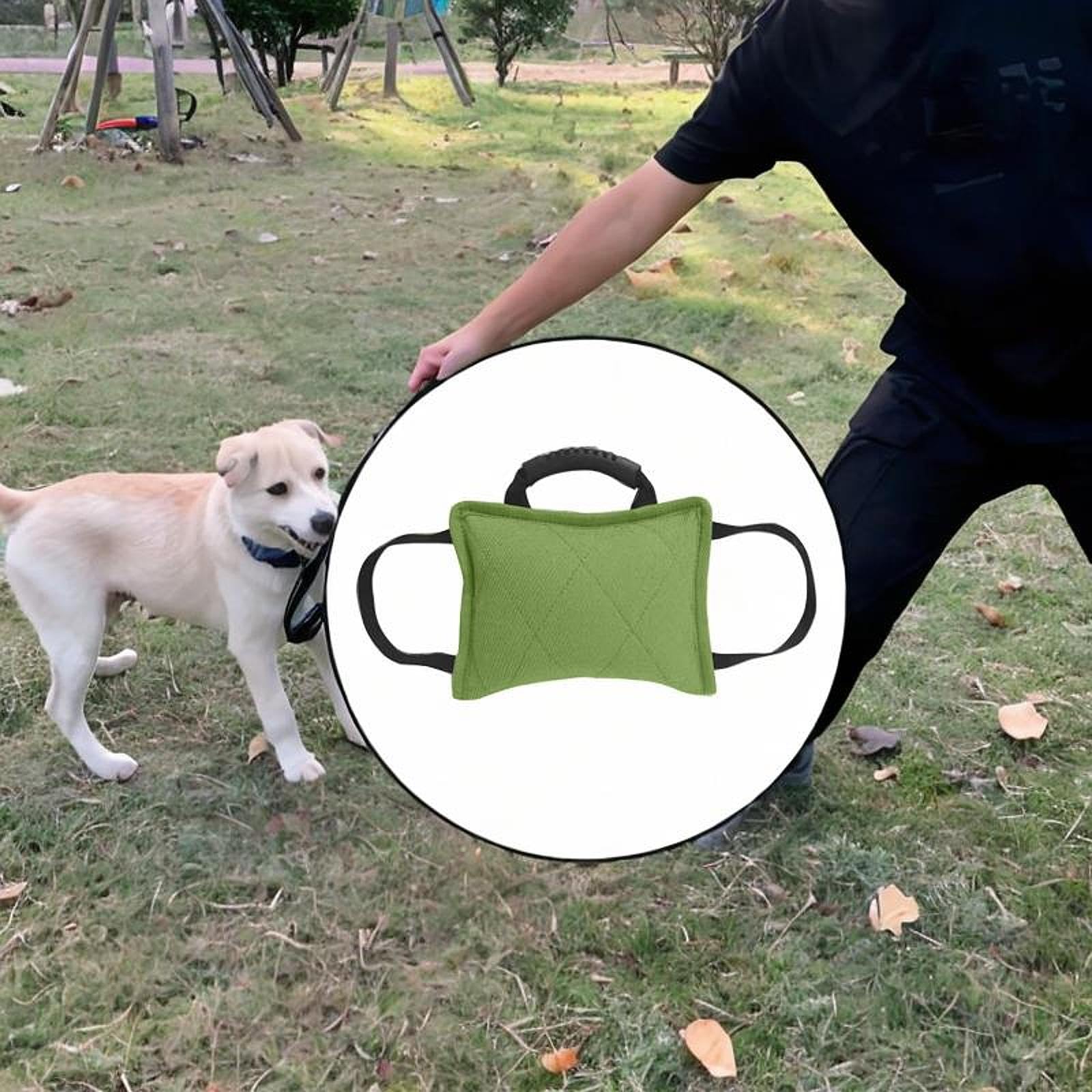 Hunde Zerrspielzeug, Hundetraining, Bisskissen mit Starkem Griff, Trainingsgeräte, Spielzeug, GrÜn