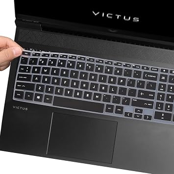Keyboard Cover Skin for HP Victus Gaming Laptop 15.6 15-fb0028nr/fa0025nr/fa0031dx/fa0747nr 15t-fa000 15z-fb000,HP Victus 16.1 Laptop 16-d0020nr/d0030nr/d1010nr/e0010nr/e0020nr Protector-Black...