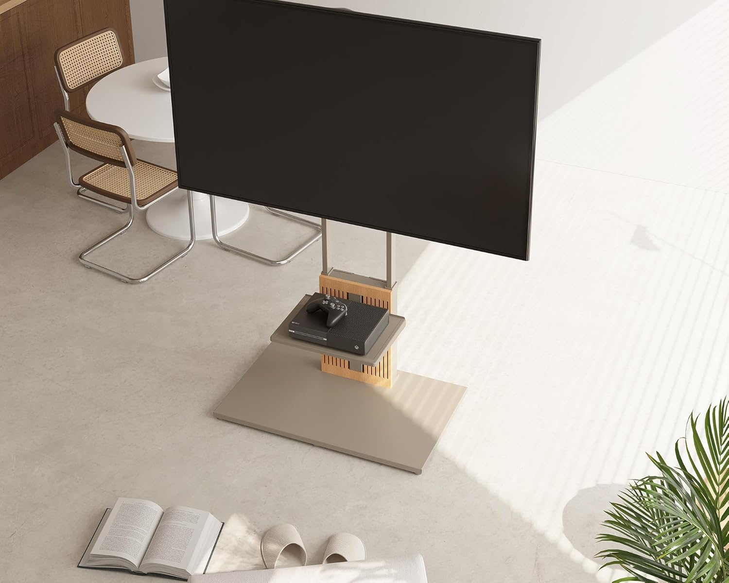 FITUEYES Design Storage Shelf Dedicated for Zen/Cantor Series Floor TV Stand, 15.7" x 11.1", Up to 10kg Load Capacity, Morandi Grey