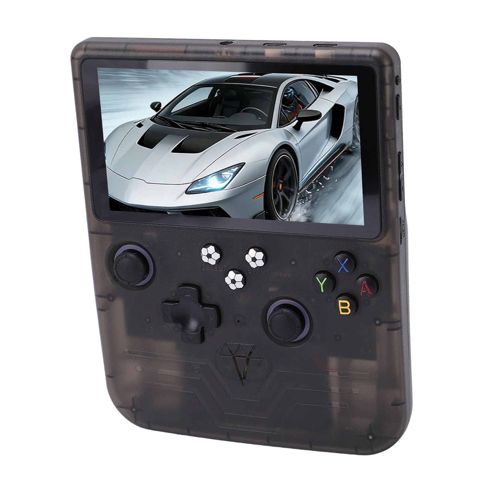 FAUOSWUK Console di Gioco Portatile con Schermo HD da 6 Pollici, Batteria da 6000 MAh, Doppi Joystick RGB, Giochi retrò Portatili da Viaggio (Grigio traslucido)