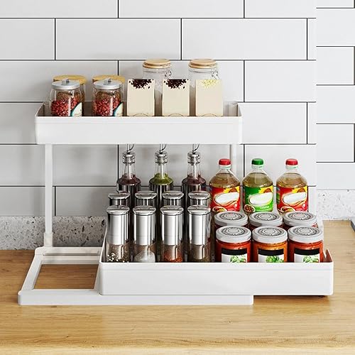 Miniatura 6 de Xuyuan Under Sink Storage Rack - 2 Tier Bathroom Cabinet Organizer Drawer,Under Sink Shelf Rack, Kitchen Organization Cabinet Storage Bath Counter