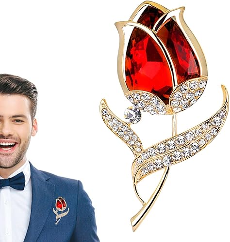 Miniatura 1 de Xuyuan Rhinestone Brooch Pin  Wedding Brooch Pins for Women,Elegant Dress Accessories Jewelry for Wedding, Parties, Valentines Day Gift