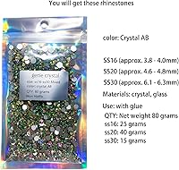 Vista 215 de Genie Crystal ss34 Red Glass Rhinestones 288 Pcs, 7.0 mm Big Light Siam Flatback Rhinestone, Diamond Cut Gems for Crafts, Face Mask, Makeup