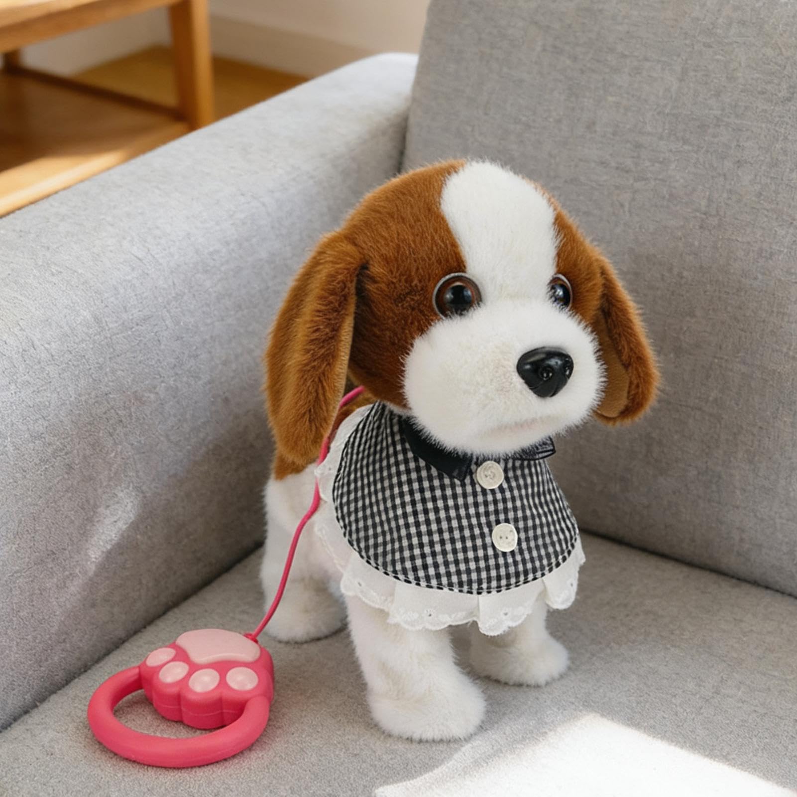 Mascota Robótica Animales De Peluche Perro | Juguetes de Peluche Robóticos que Hablan Regalo Infantil Cumpleaños Casa Dormitorio Salón Jardín Interiores
