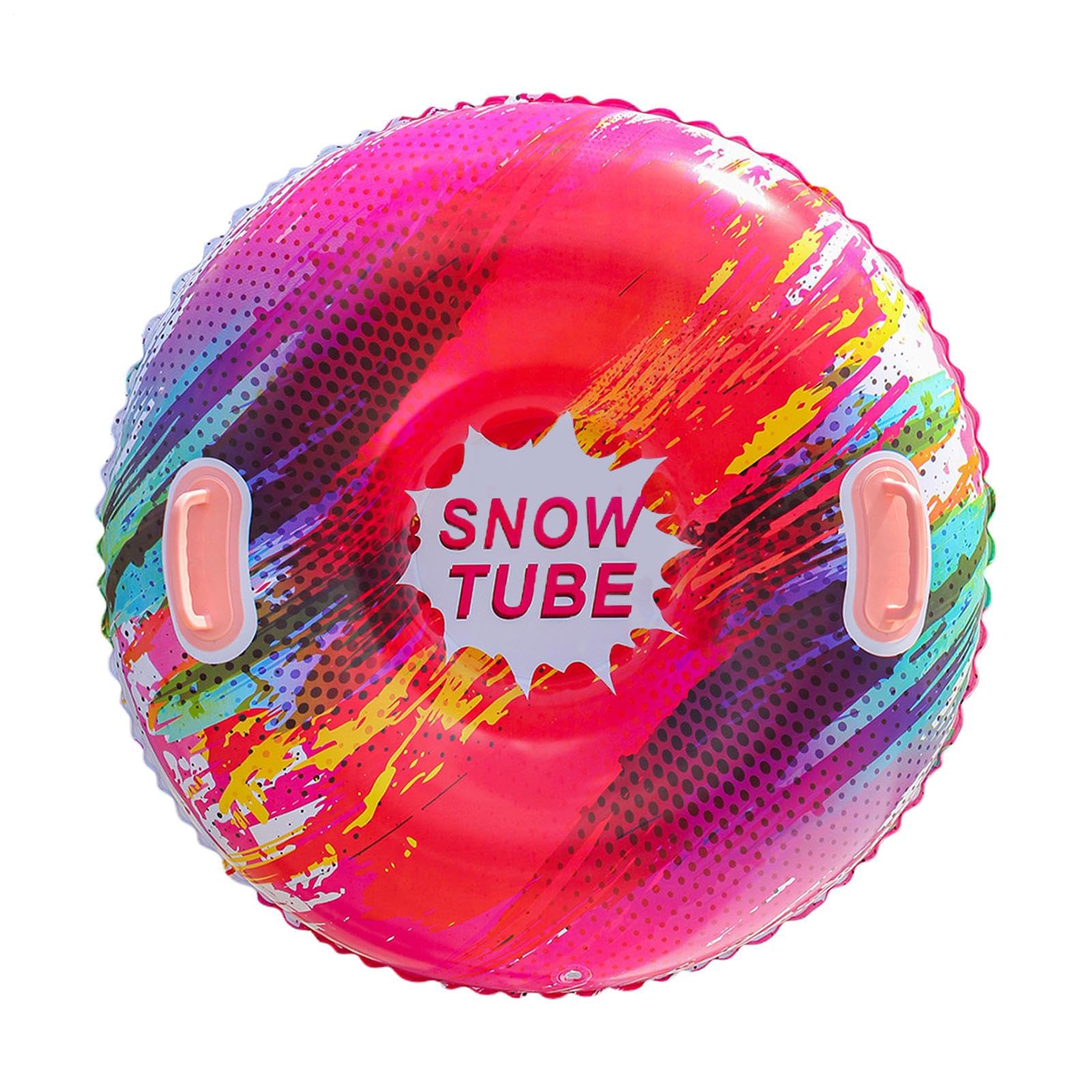 Trineo inflable 87 cm con asas, anillo de nieve engrosado antivuelco para adultos y niños
