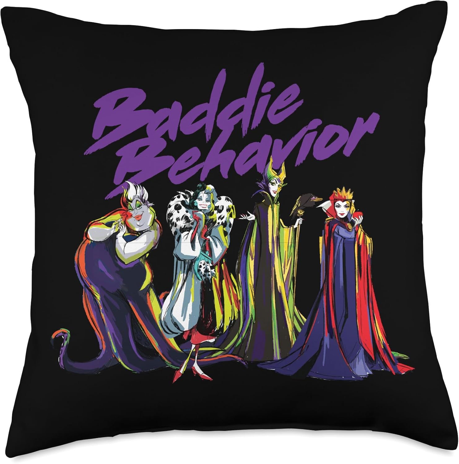 Disney Villains Baddie Behavior Throw Pillow