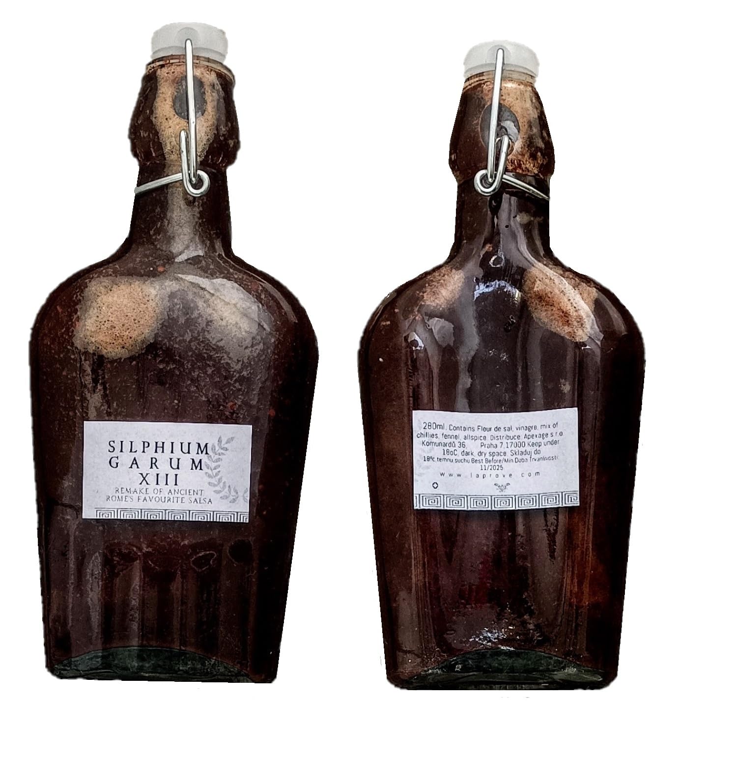 Silphium Garum XXIII, reedición de una antigua salsa romana combinada con chiles mexicanos y pasilla Flor, 280 ml